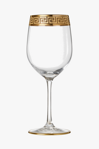 European style crystal champagne glass with elegant silver rim