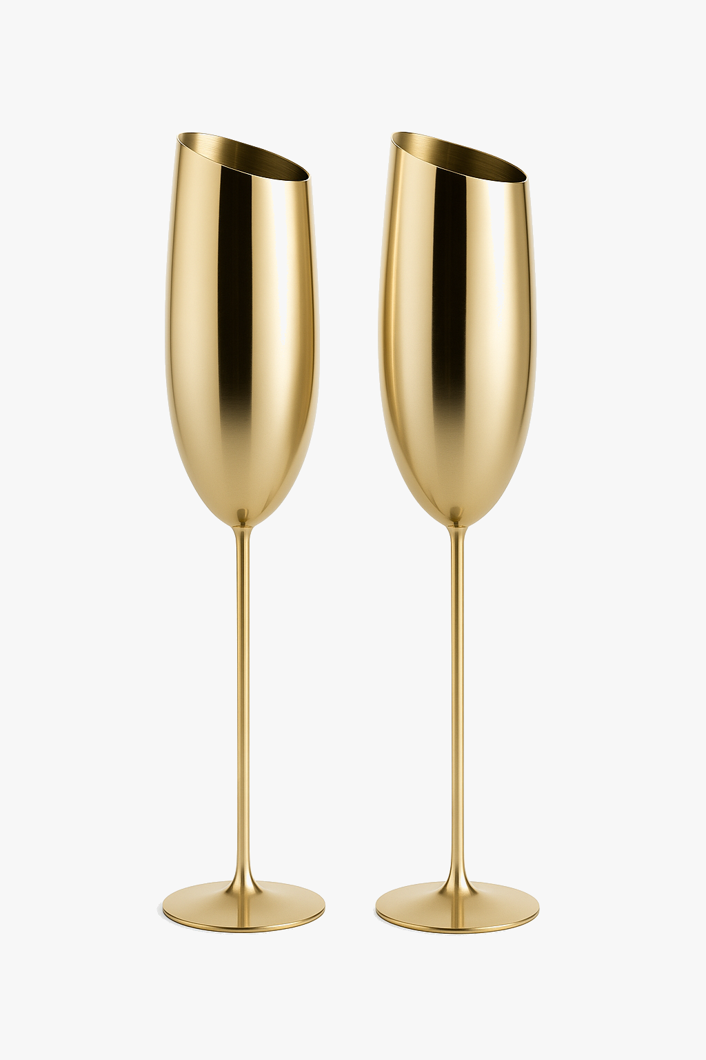 Verre champagne inox texturé coupe élégante bar fête