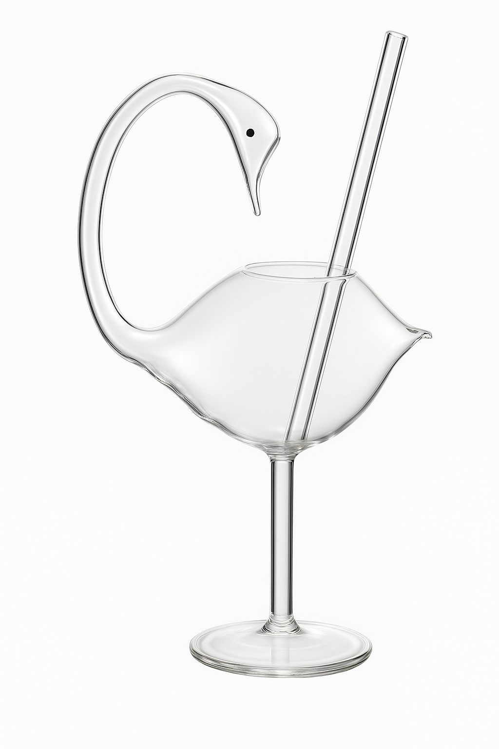 Verre cocktail créatif motifs animaux porc épic cygne - vue 2 sur 2