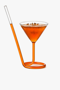 Verre cocktail design incliné original pour bar fête