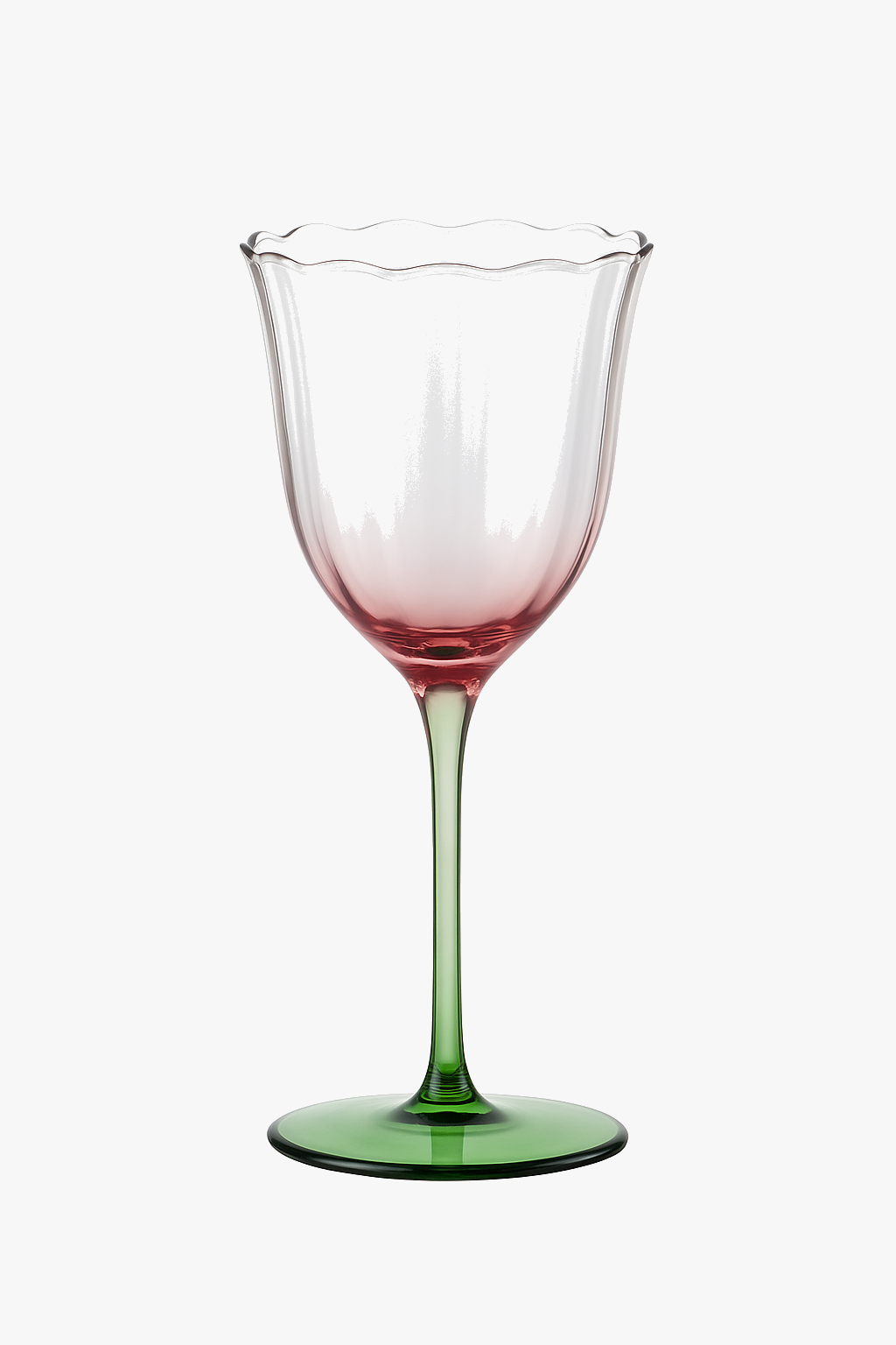 Verre cristal retro motif floral rayures style cocktail