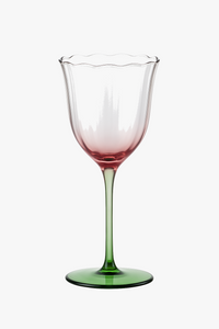 Verre cristal retro motif floral rayures style cocktail
