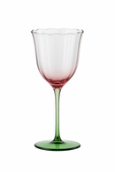 Verre cristal retro motif floral rayures style cocktail
