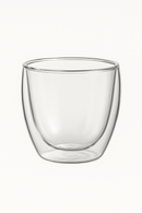 Verre double paroi isolant strié pour café whisky