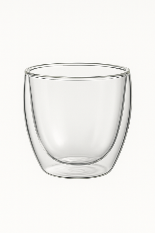 Verre double paroi isolant strié pour café whisky