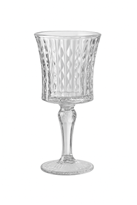 Verre en cristal à pied haut style élégant