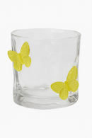 Verre irrégulier avec papillon 3d décoratif résistant chaleur