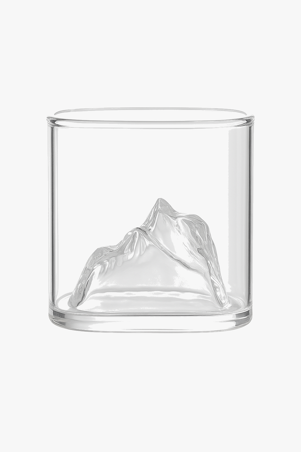 Mountain relief glass whisky multi-drink style