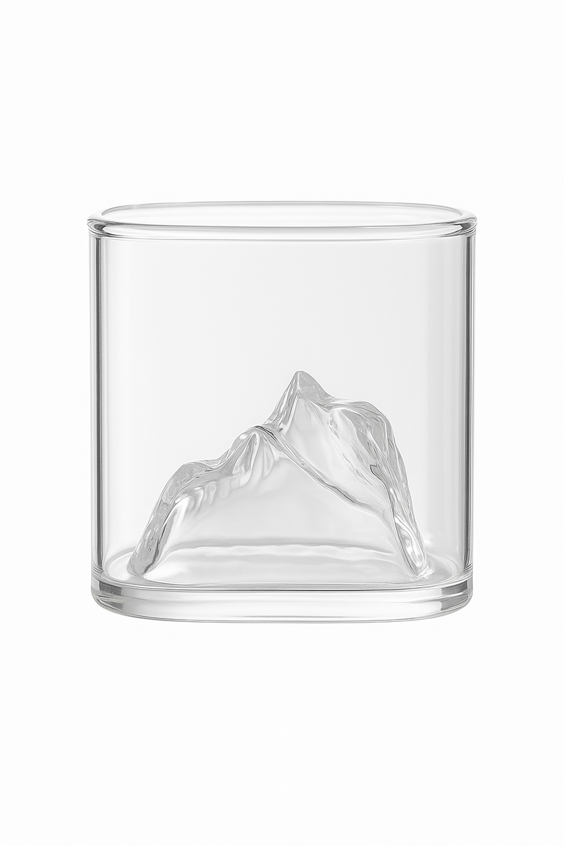 Verre relief montagne style whisky multi boissons