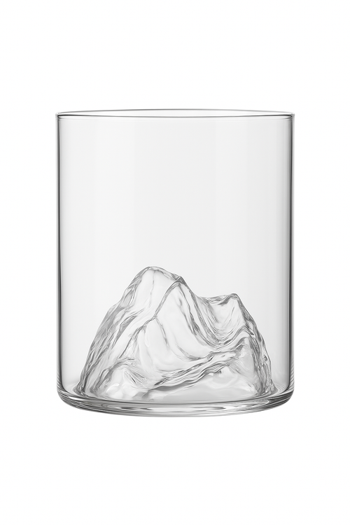 verre style montagne fond relief pour boissons café