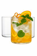 Verre transparent forme allongee style moderne pour boissons