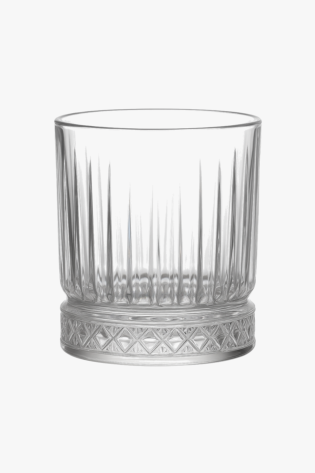 Verre transparent rainuré style bar vin bière