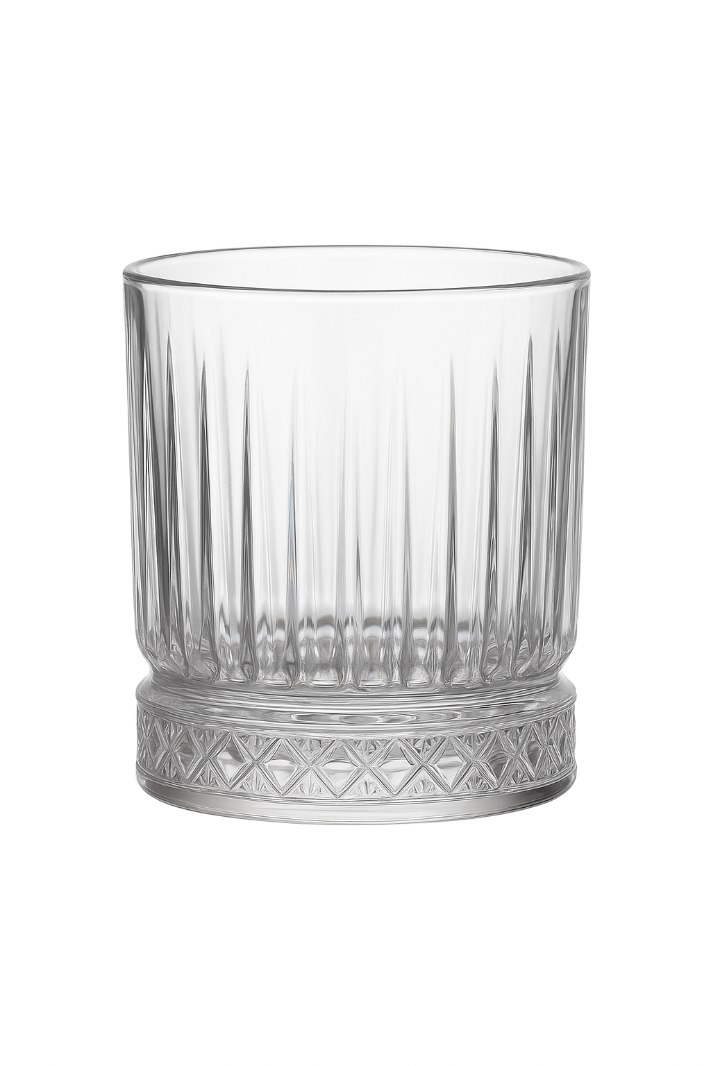Verre transparent rainuré style bar vin bière - vue 2 sur 2