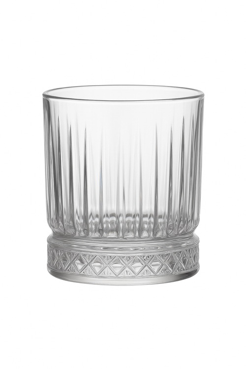 Verre transparent rainuré style bar vin bière