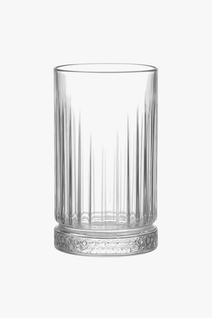 Versatile clear glass with vertical stripes bar style