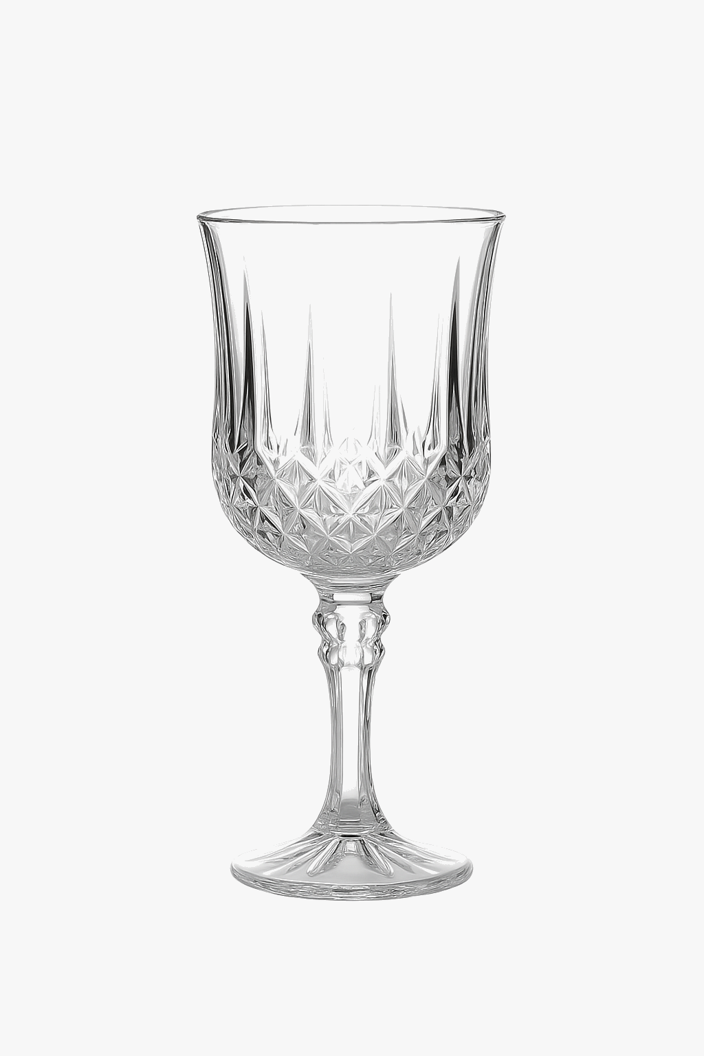 Verre à vin cristal pied haut style élégant
