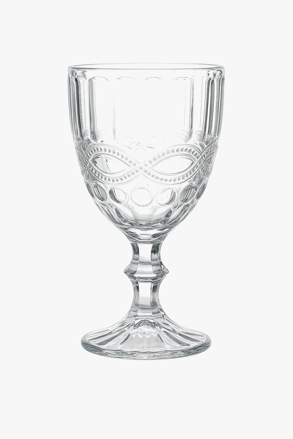 Verre vin relief retro epais style europeen
