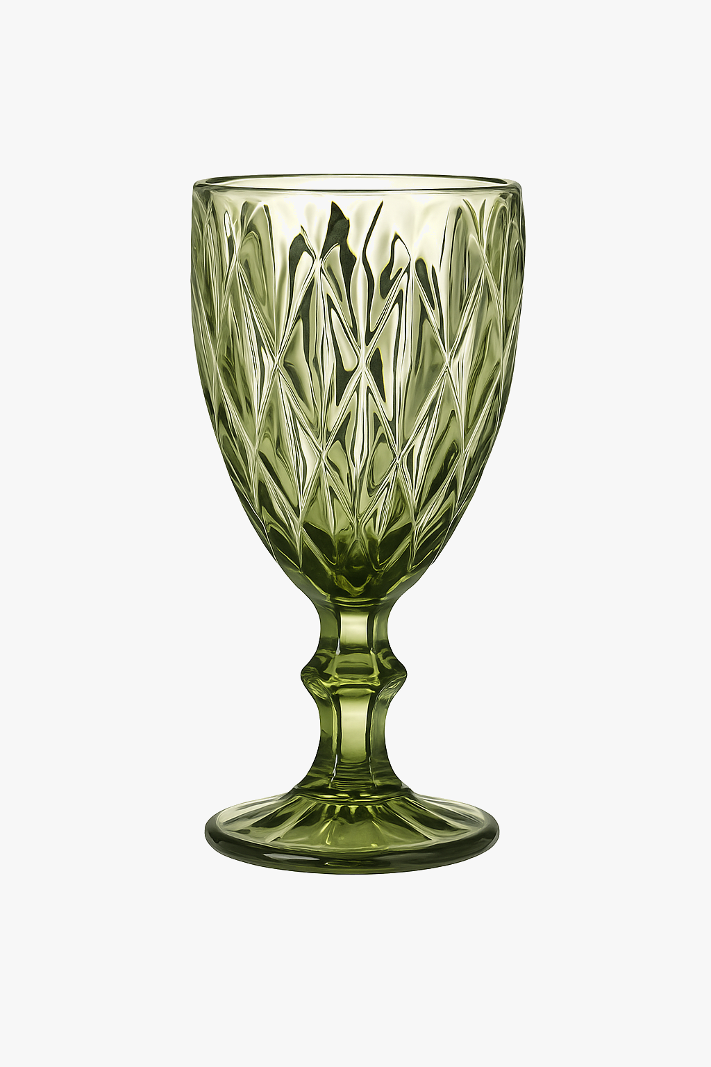 Retro embossed thick glass wine glass
