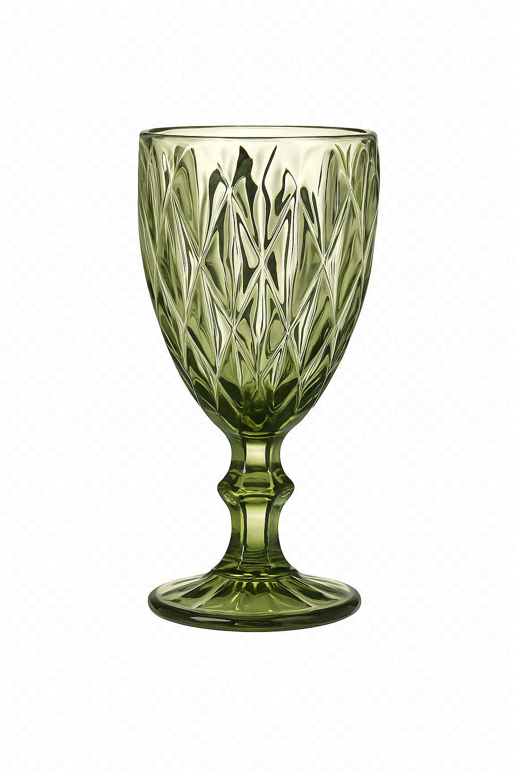Verre vin relief style rétro verre épais