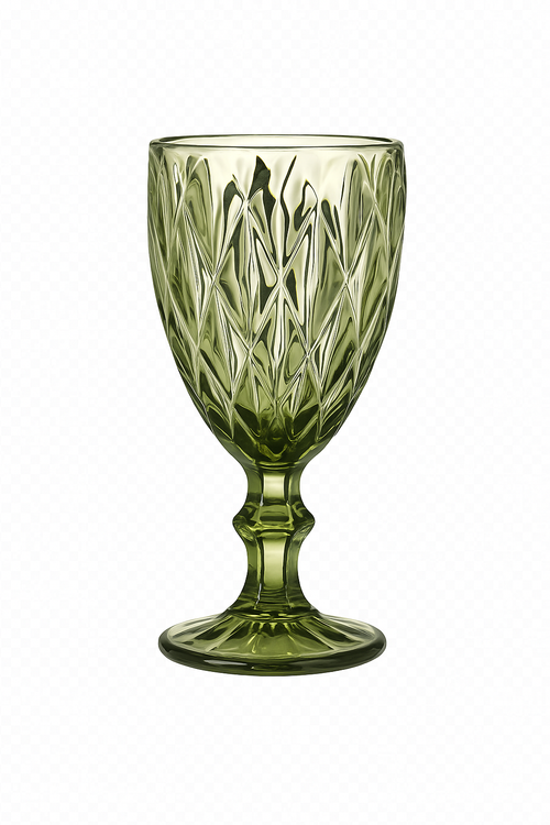 Verre vin relief style rétro verre épais - vue 2 sur 2