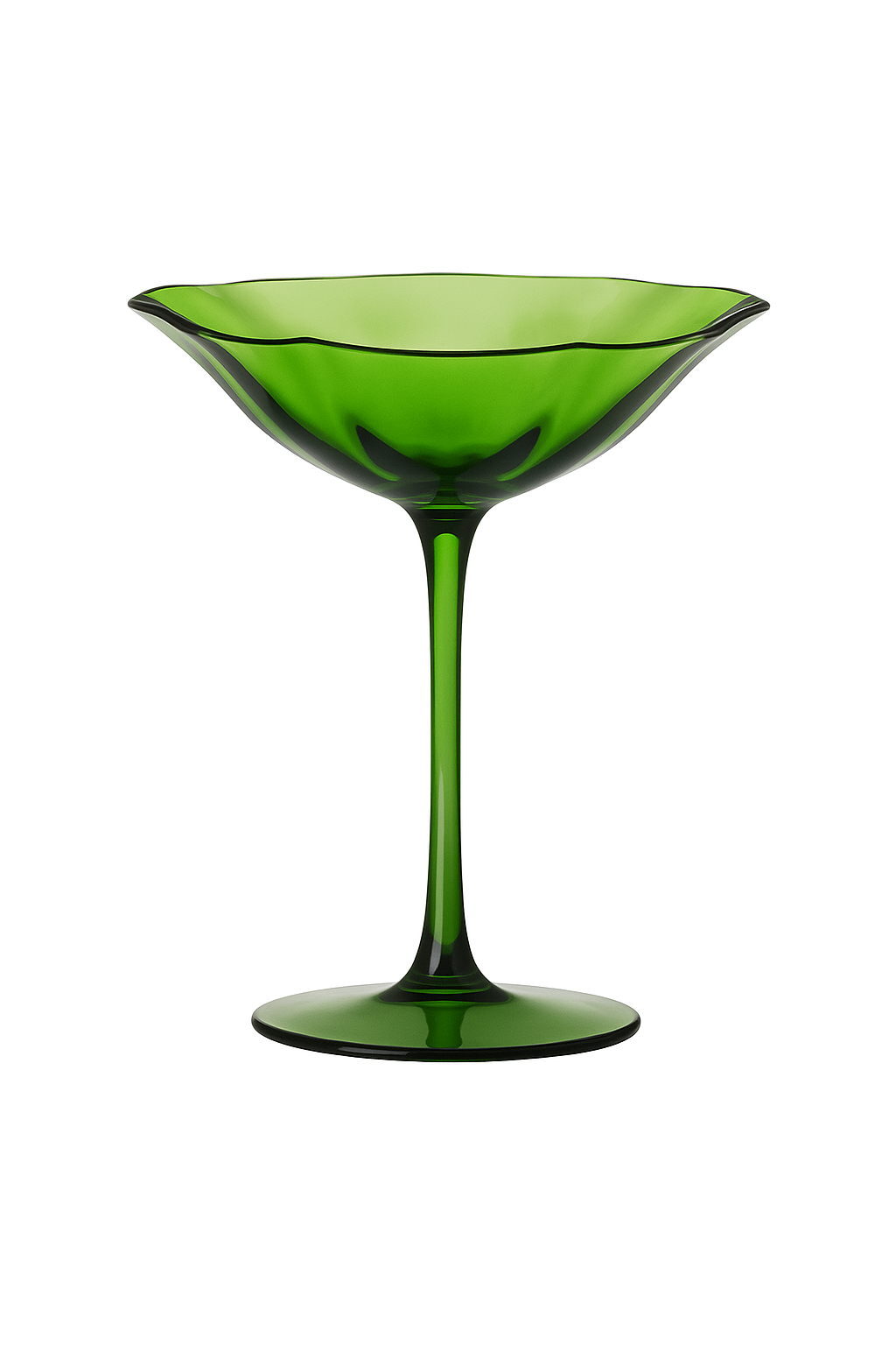 Verre vin vintage motif fleurs style cristal - vue 2 sur 2