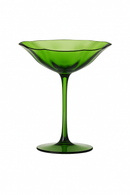 Verre vin vintage motif fleurs style cristal