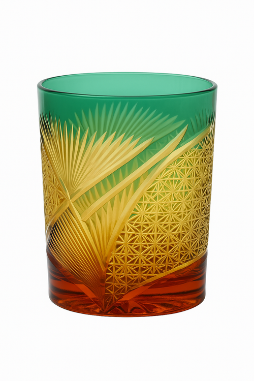 verre whisky edo kiriko gravé motifs japonais artisanal