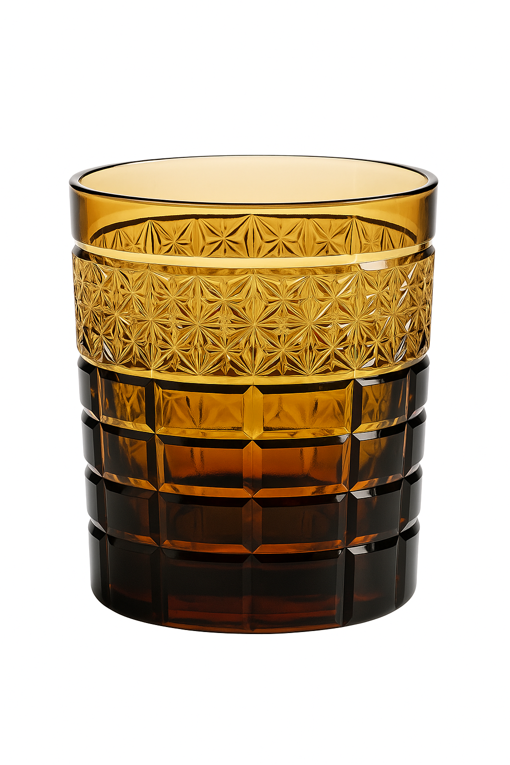 verre whisky japonais edo kiriko gravé motif géométrique - vue 2 sur 2