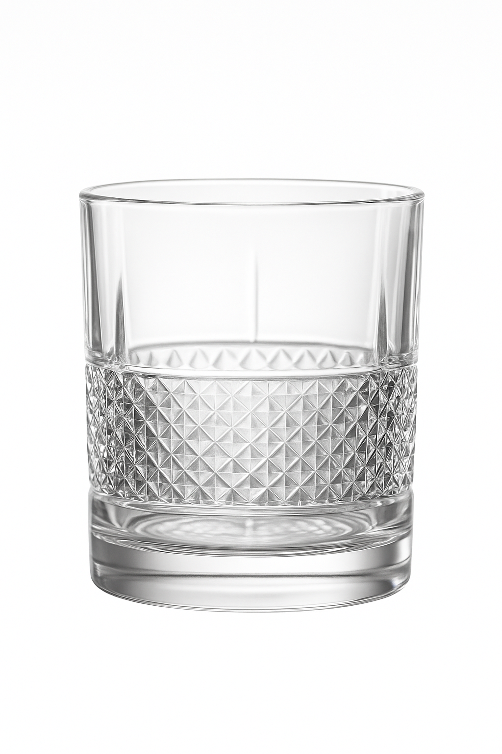 Verre whisky old fashioned relief épais style bar - vue 2 sur 2