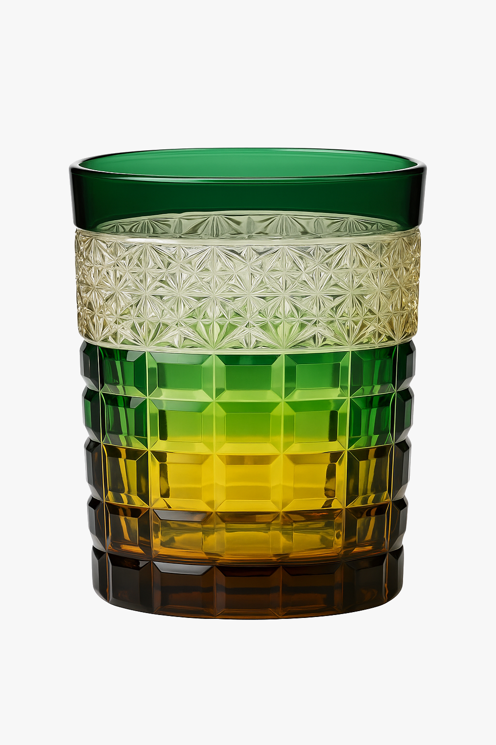 Verre whisky style edo kiriko motifs gravés artisanaux