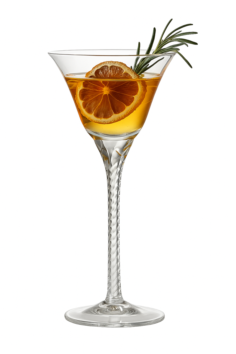 Verres a pied motifs graves style vintage cocktails