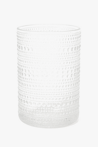 Verres a pied retro relief pour cocktails eau