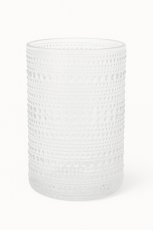 Verres a pied retro relief pour cocktails eau