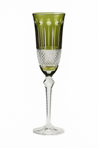 Verres à vin antique gravé main pied taillé