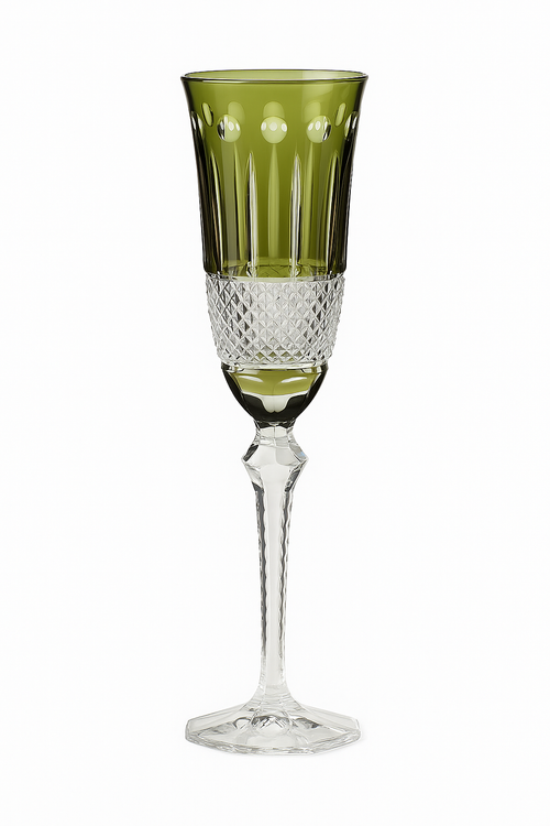 Verres à vin antique gravé main pied taillé
