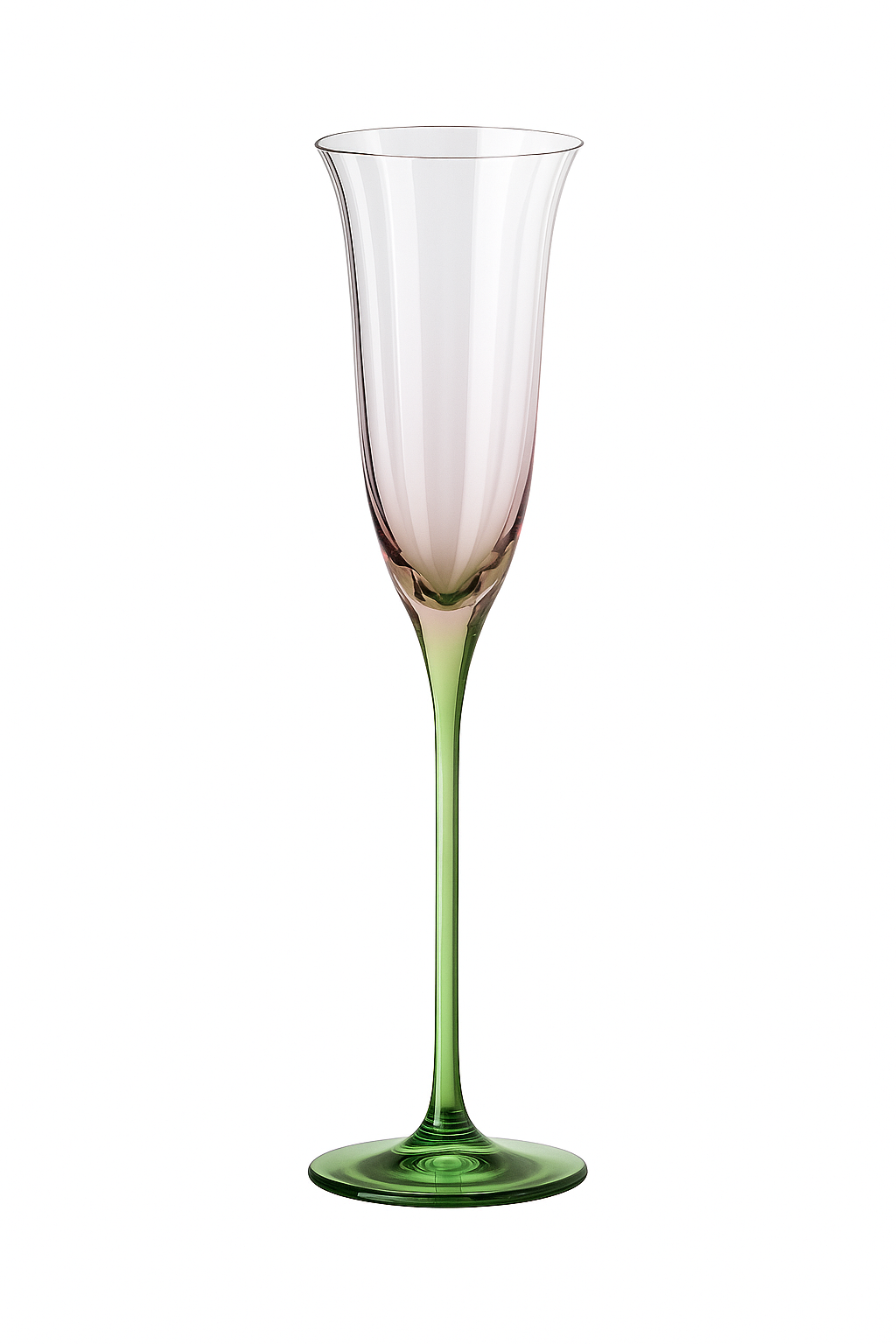 Verres à vin cristal floral rétro rayures