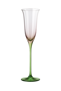 Verres à vin cristal floral rétro rayures