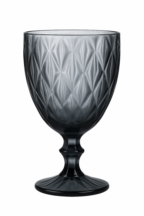 Verres à vin cristal sculpté style vintage élégants