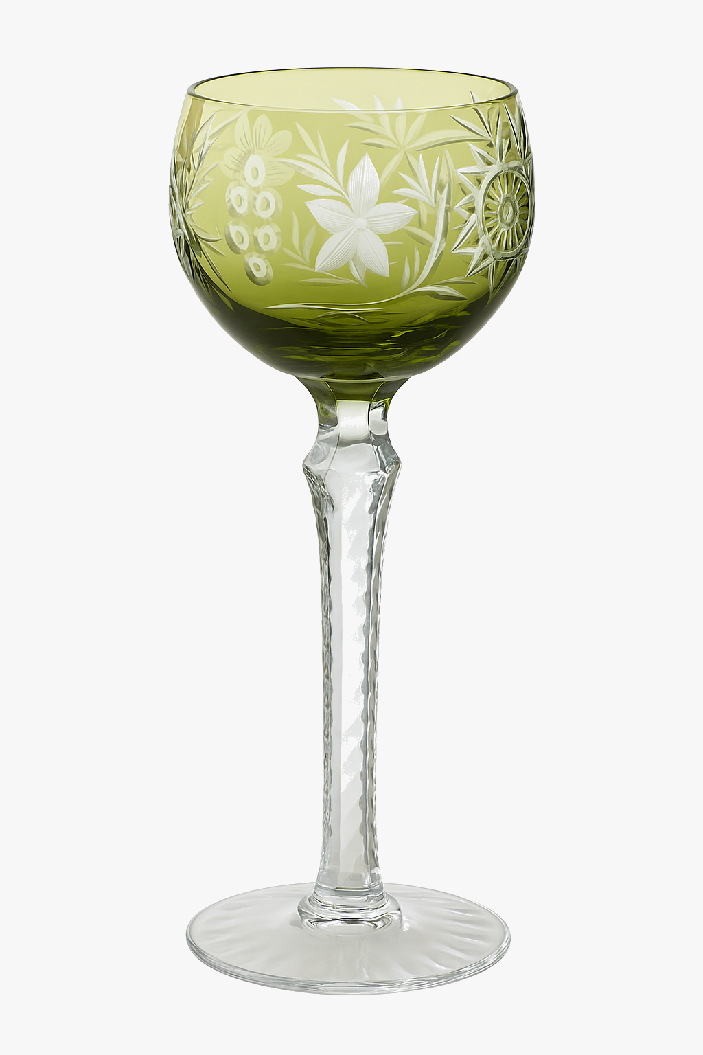 Verres a vin cristal style antique taille main