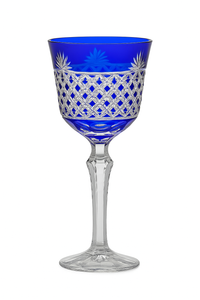 Verres a vin cristal style antique tailles main