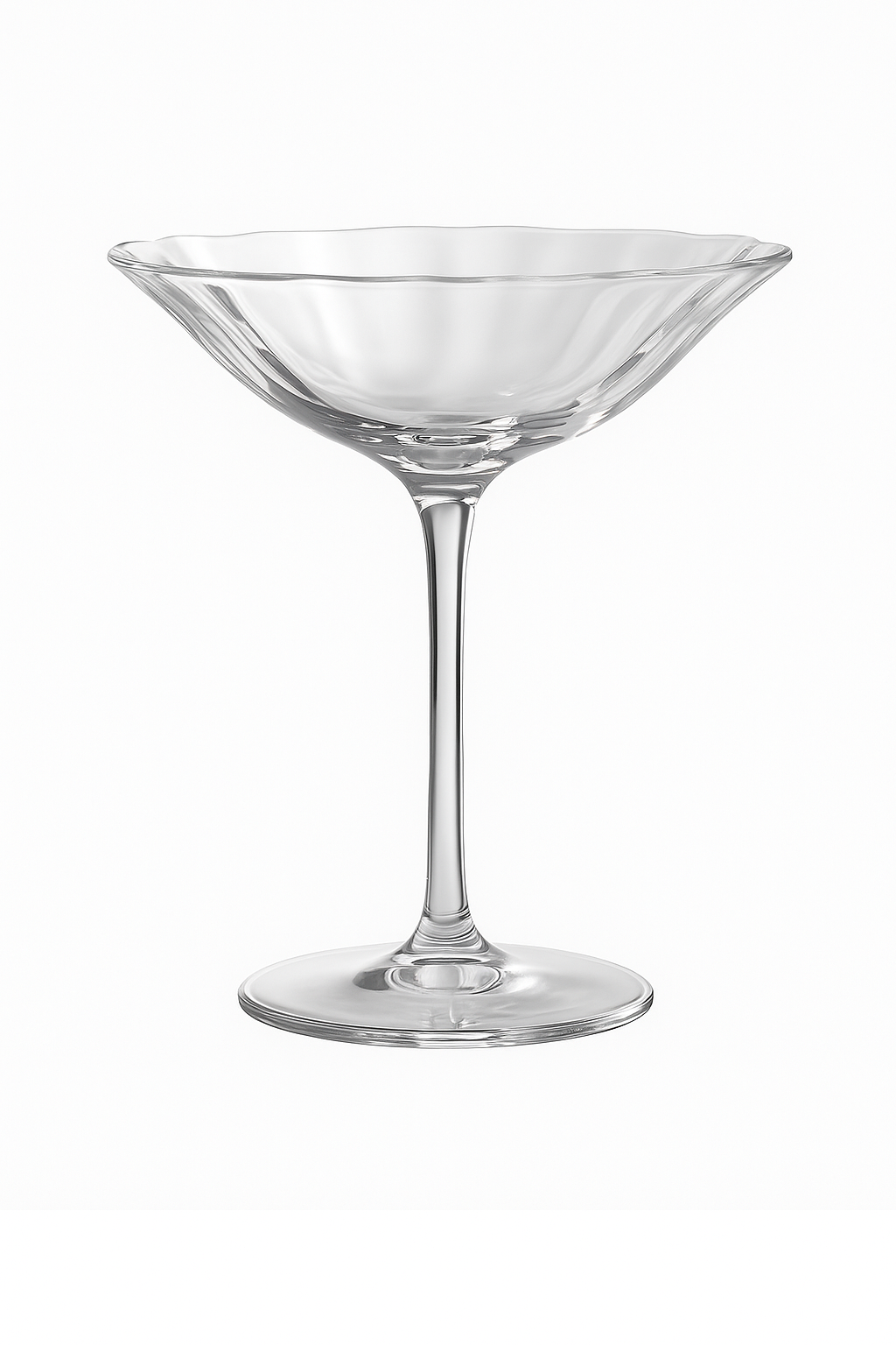 Verres à vin cristal style rétro rayures fleurs - vue 2 sur 2