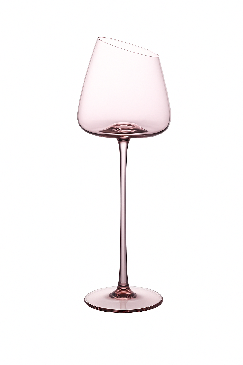 Verres a vin design bord incline fond concave cristal - vue 2 sur 2