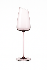 Verres à vin design flamant bord incliné cristal
