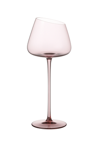 Verres à vin design flamant rose bord incliné