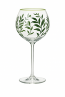 Verres à vin hauts motifs floraux dessinés main