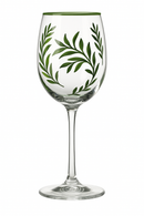verres a vin motif floral artisanal lot trois