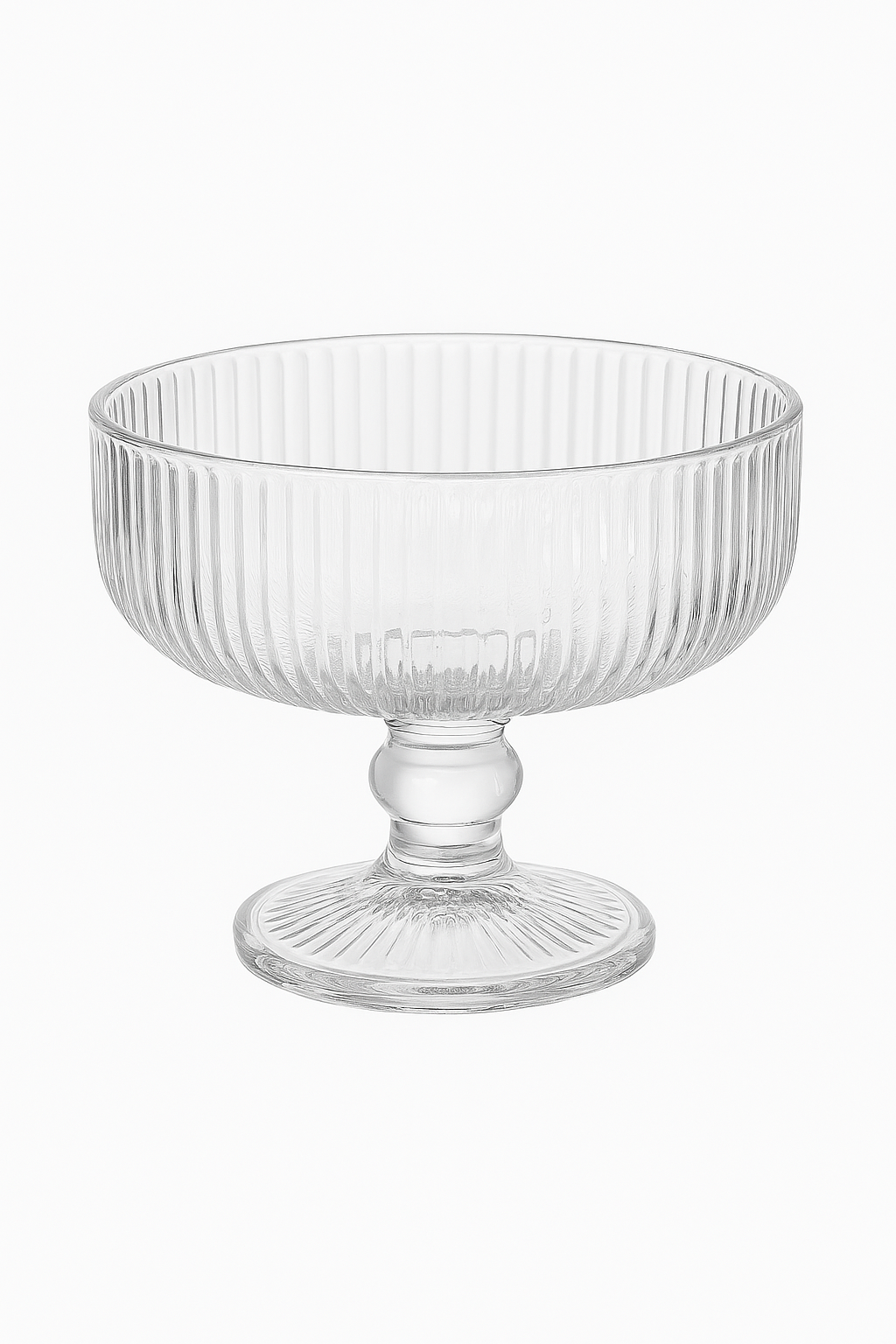 Verres à vin rayés tige courte large ouverture - vue 2 sur 2
