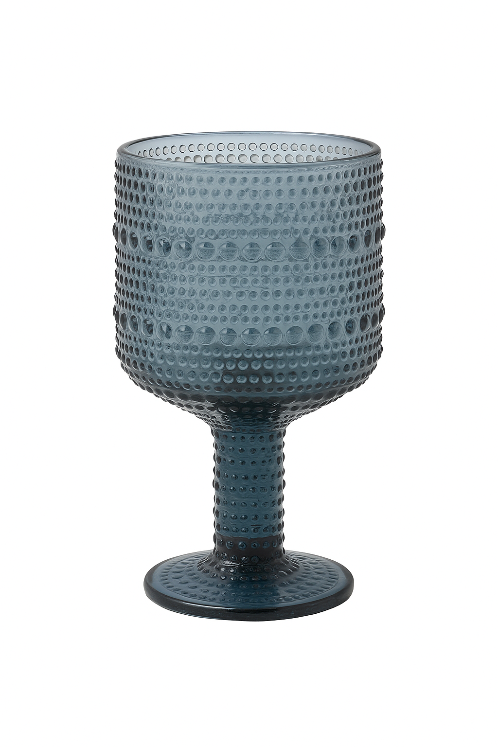 verres à vin rétro gaufrés pied haut multiusage - vue 2 sur 2