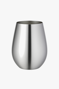 Verres a vin ronds acier inoxydable style bar