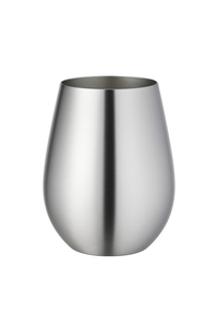 Verres a vin ronds acier inoxydable style bar